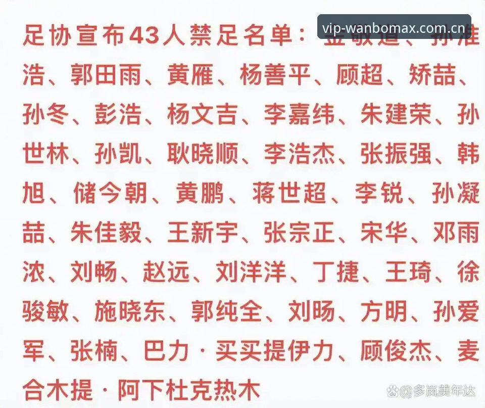 3大焦点解读足协第三批禁足名单：17人终身禁足背后的行业警示